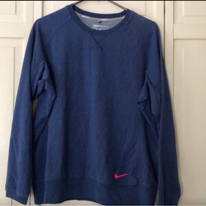 Ladies Nike golf crew sweatshirt light material blue